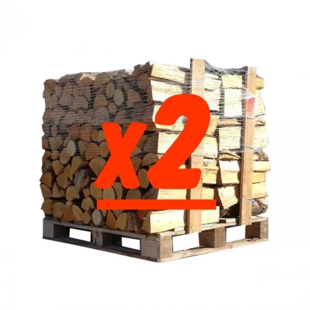 Tronchi da 50 cm: 2 pallet: 1 di quercia bianca + 1 di faggio/carpino