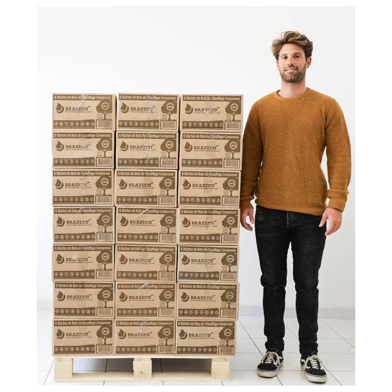 LEGNO DENSIFICATO – QUALITÀ SUPERIORE – PALLET DA 80 SCATOLE DA 6 TRONCHETTI - immagine 2