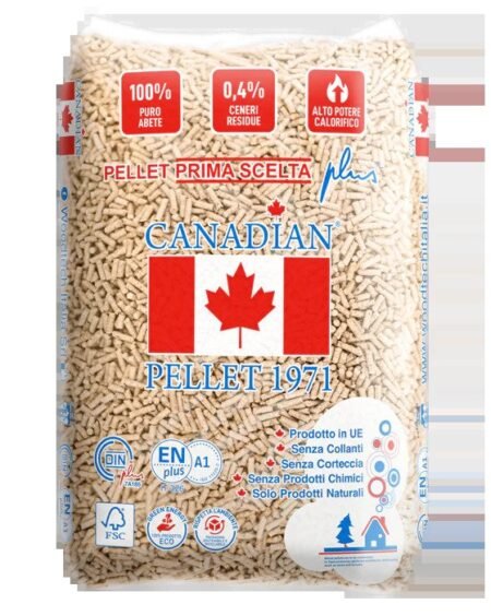 Pellet di abete canadian enplus a1 70 sacos x 15 kg